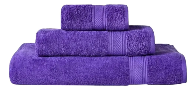 GENÉRICO TOALLAS AF CANNON 3 UNIDADES 450 G COLOR MORADO
