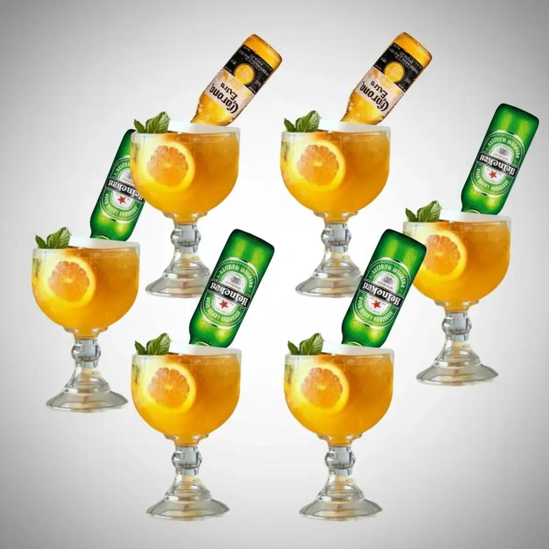 SET 6 COPAS GRUESAS PARA CERVEZA Y MOJITO 610ML - 1