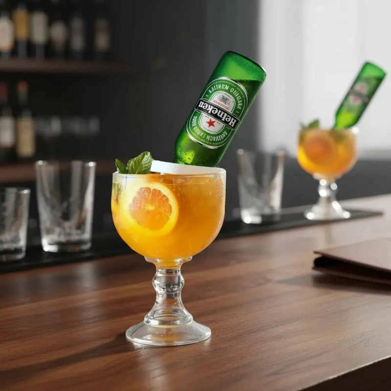 SET 6 COPAS GRUESAS PARA CERVEZA Y MOJITO 610ML - 4
