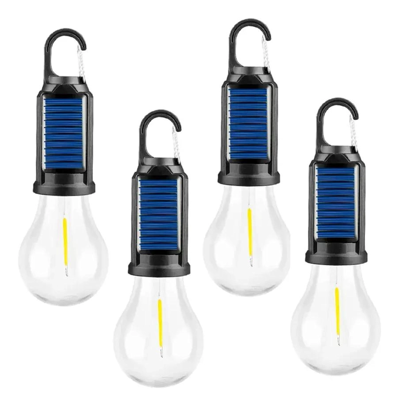 LAMPARA SOLAR RECARGABLE USB PARA CAMPING CON LUZ LED - 1