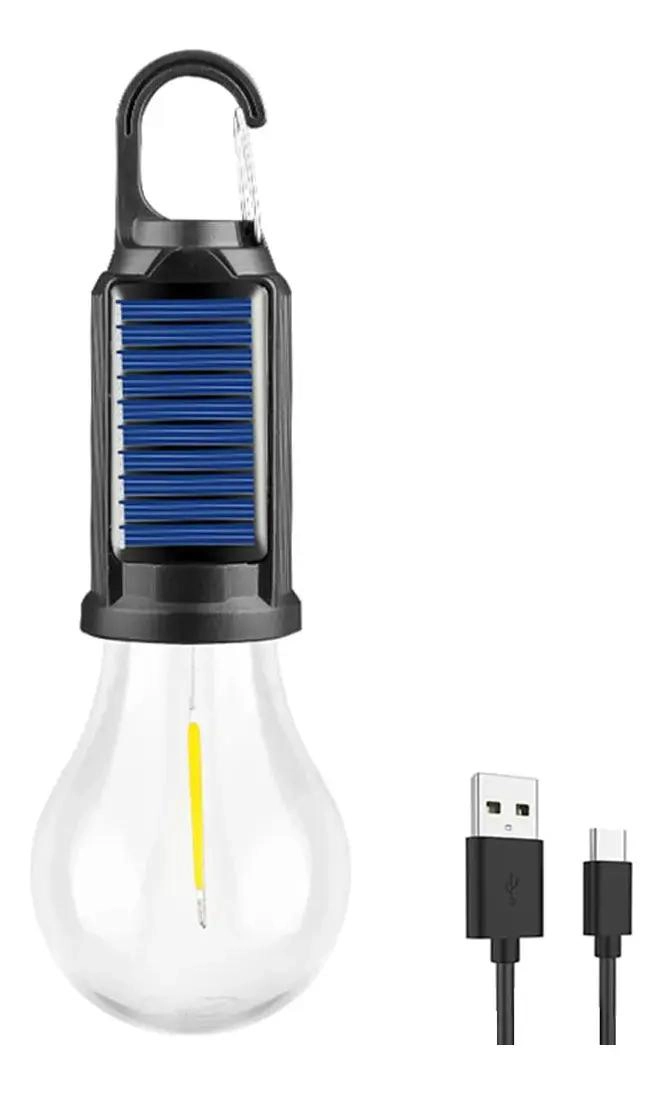 LAMPARA SOLAR RECARGABLE USB PARA CAMPING CON LUZ LED - 2