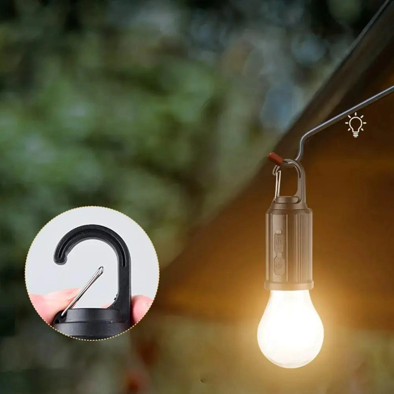 LAMPARA SOLAR RECARGABLE USB PARA CAMPING CON LUZ LED - 3