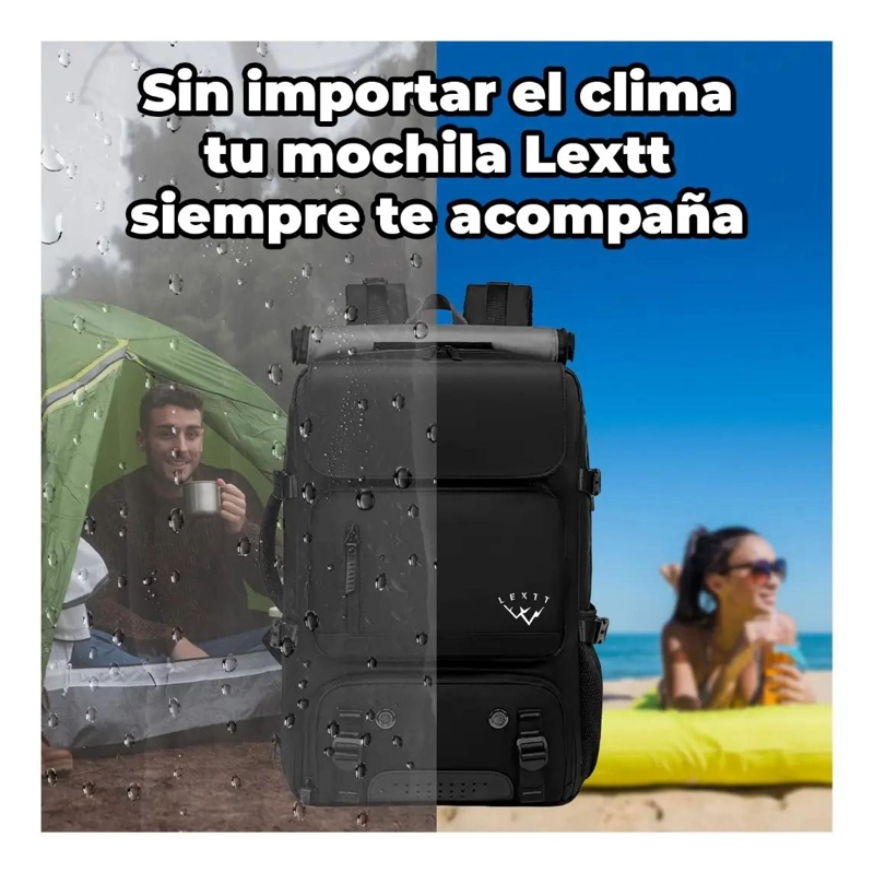 MOCHILA MULTIFUNCIONAL IMPERMEABLE CON PUERTO USB - 3