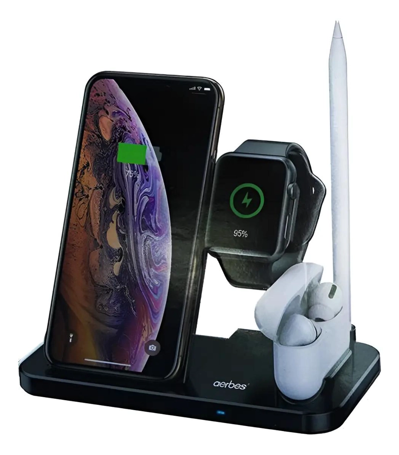 GENÉRICO MULTICARGADOR PORTATIL 15W PARA CELULAR, AUDIFONOS Y RELO