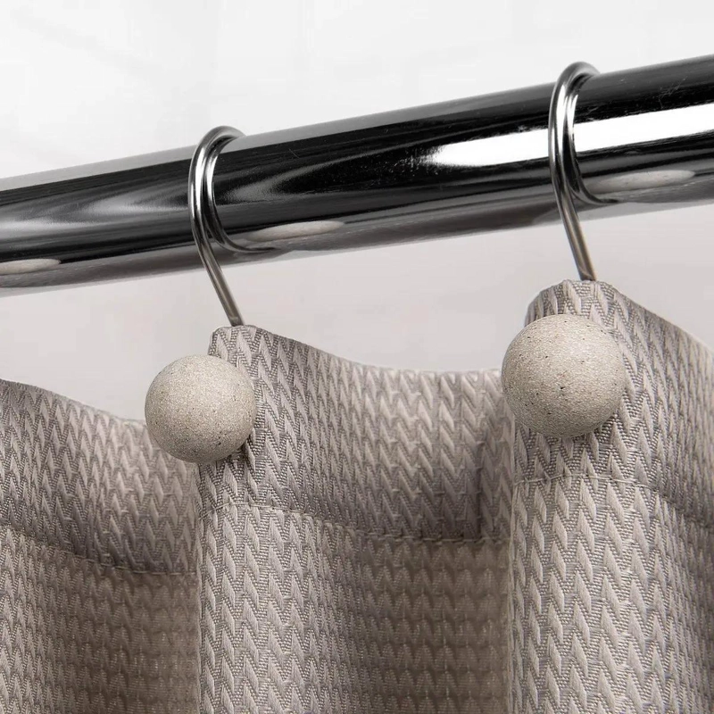 SET DE 12 GANCHOS BEIGE PARA CORTINAS - 3