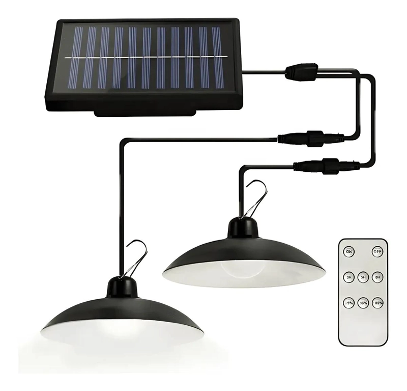 SET DE 2 LAMPARAS SOLARES CON CONTROL REMOTO - 1
