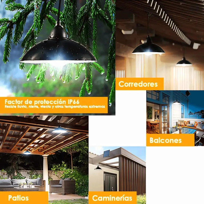 SET DE 2 LAMPARAS SOLARES CON CONTROL REMOTO - 2
