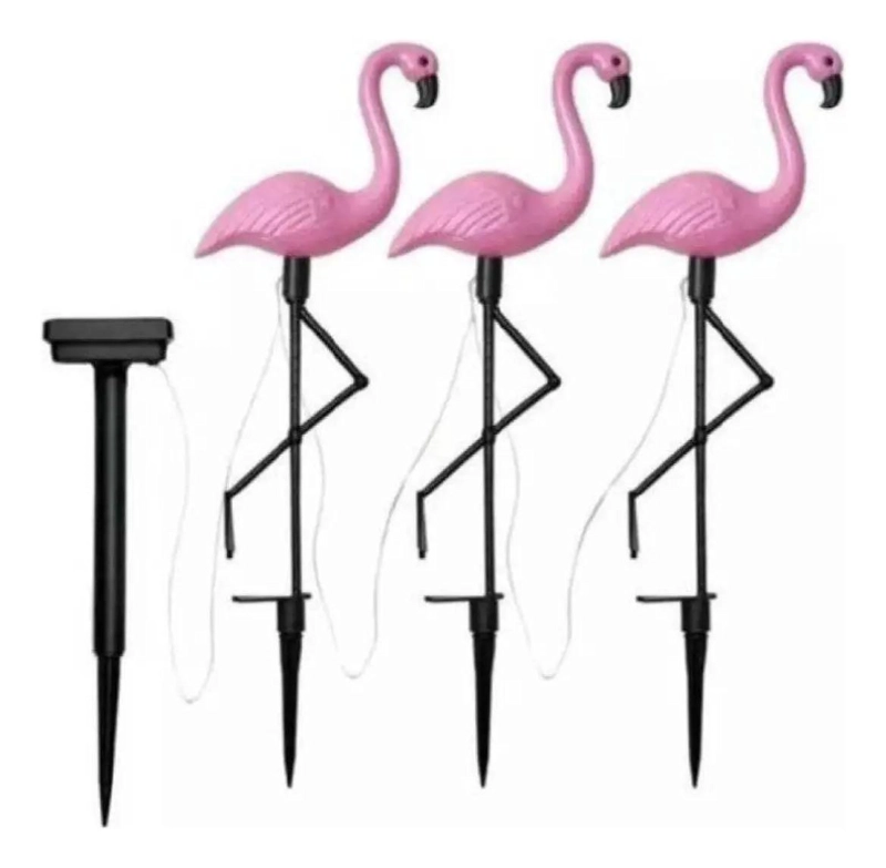 ESTACAS SOLARES ROSADAS PARA JARDIN PACK X3 - 1