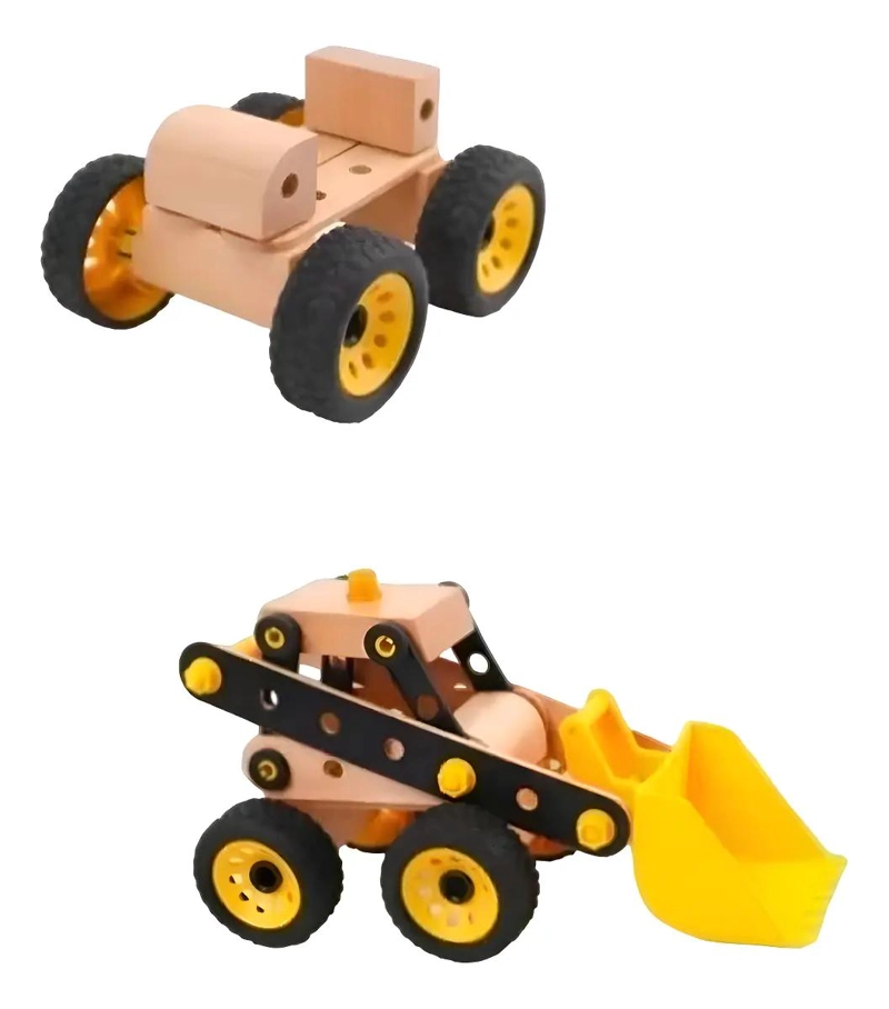 PACK DE EXCAVADORAS DE MADERA ARMABLES PARA NIÑOS - 1