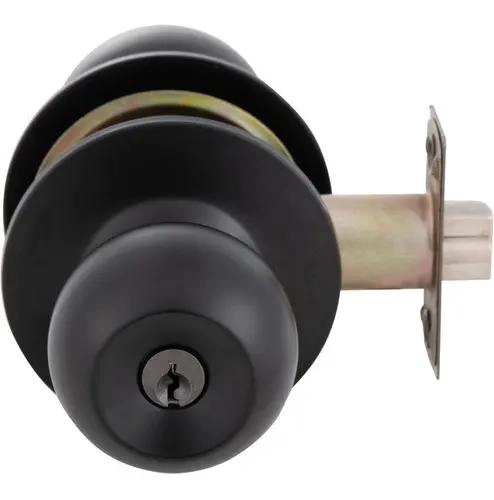 CERRADURA DE POMO PARA ACCESO CON 3 LLAVES NEGRO - 3