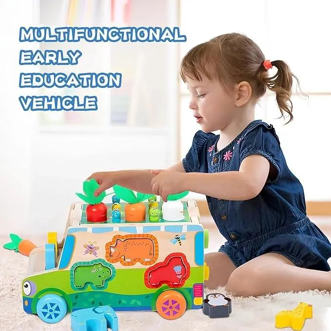 JUGUETE DIDACTICO DE MADERA AUTO ZANAHORIA PARA NIÑOS - 3