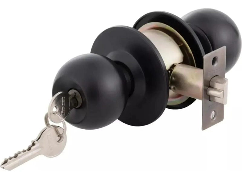 POMO PARA CERRADURA DE DORMITORIO Y BAÑO NEGRO - 2
