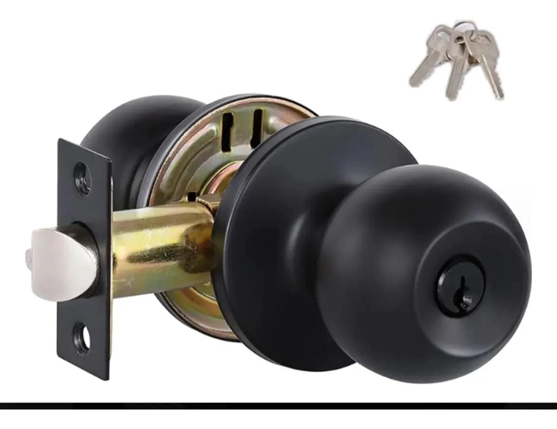 POMO PARA CERRADURA DE DORMITORIO Y BAÑO NEGRO - 3