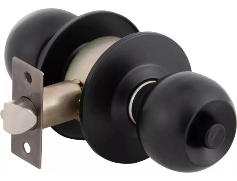 POMO PARA CERRADURA DE DORMITORIO Y BAÑO NEGRO - 4