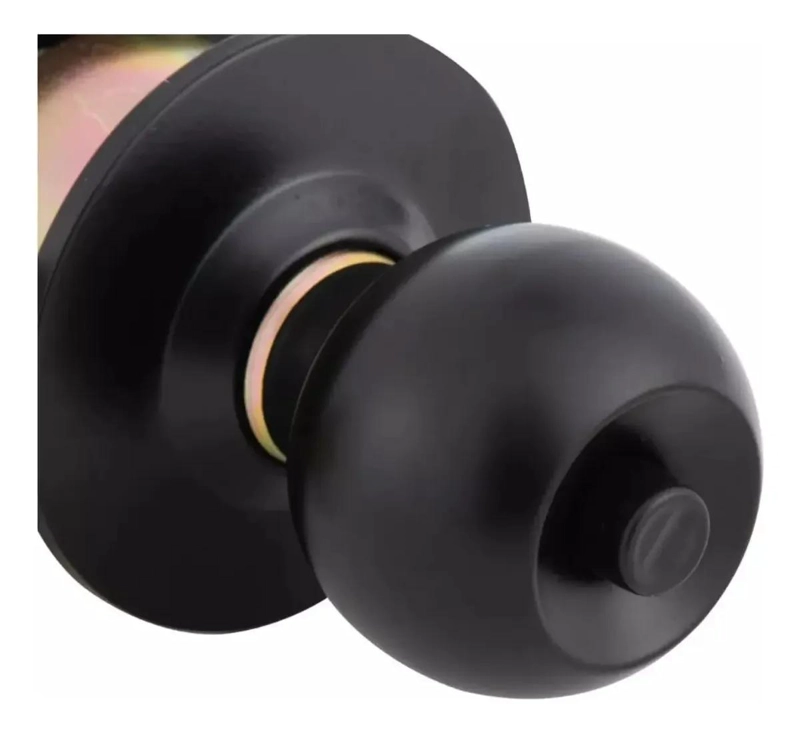 POMO PARA CERRADURA DE DORMITORIO Y BAÑO NEGRO - 5
