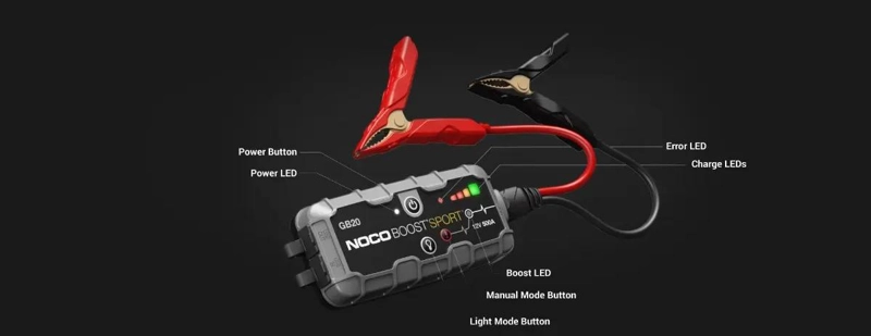 ARRANCADOR PORTATIL 500A PARA AUTO Y MOTO CON BATERIA DE - 4