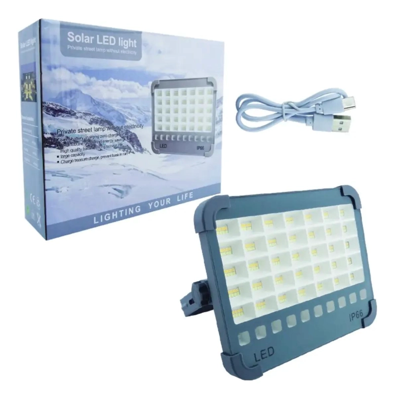 PROYECTOR SOLAR PORTATIL 300 LED CON POWER BANK - 5