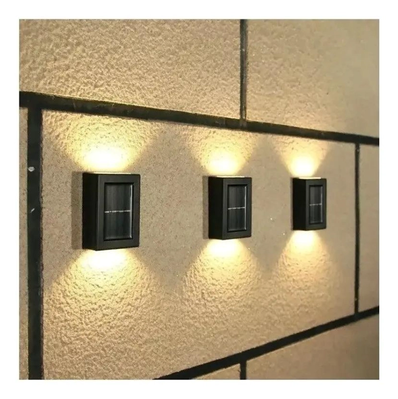 PACK 2 FOCOS LED SOLARES PARA PARED EXTERIOR LUZ FRIA - 3