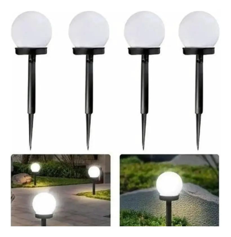 PACK 4 FOCOS LED SOLARES PARA JARDIN EXTERIOR - 1