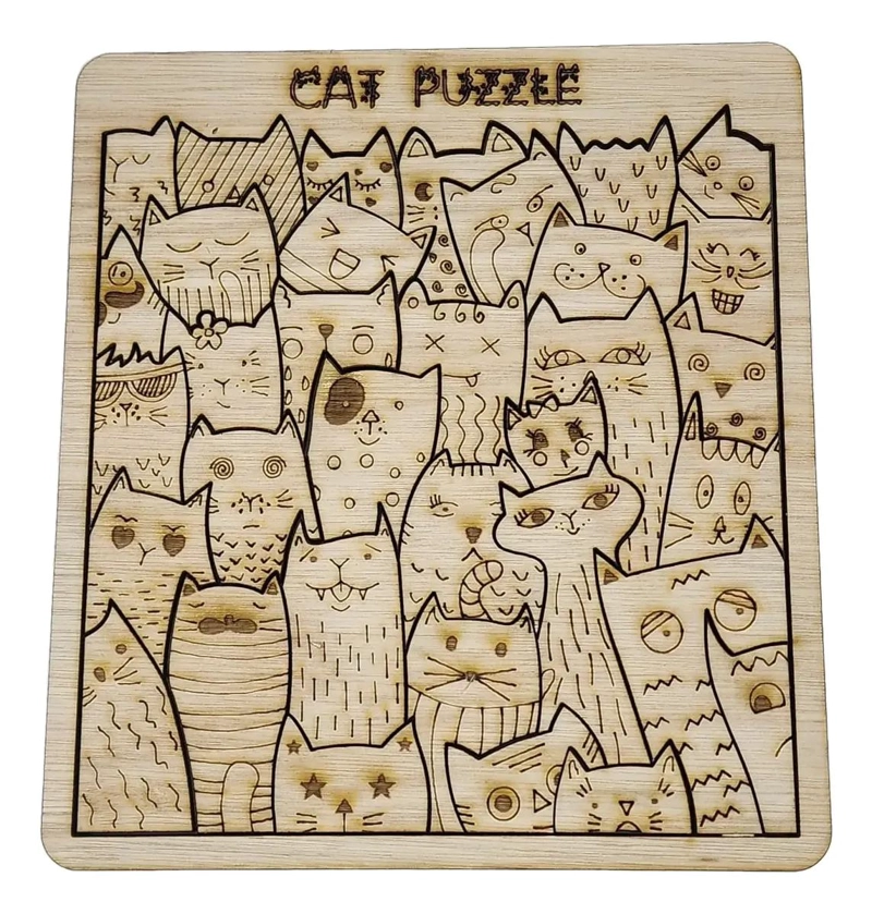 PACK DE 10 ROMPECABEZAS DE GATOS PARA NIÑOS - 4