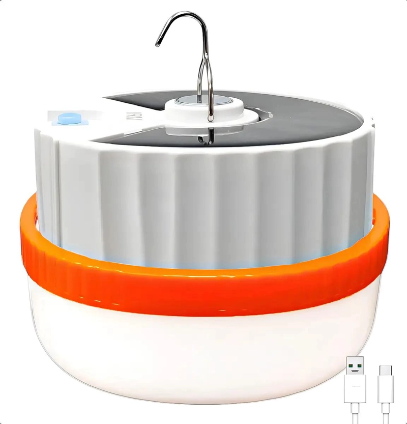 LAMPARA SOLAR LED RECARGABLE PARA CAMPING BLANCA - 1