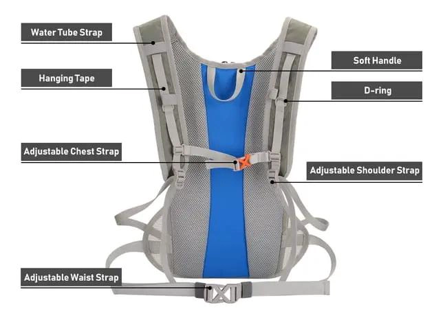 MOCHILA PARA TREKKING CON BOLSA DE HIDRATACION INTEGRADA - 4