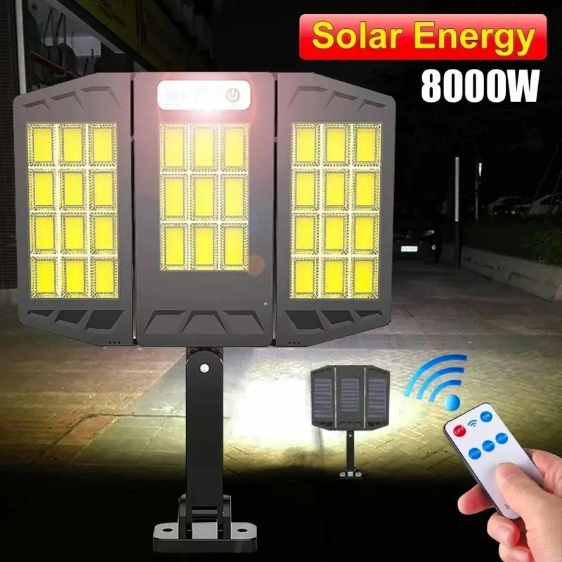 LAMPARA SOLAR EXTERIOR CON 3 SENSORES Y POTENCIA DE 8000W - 2