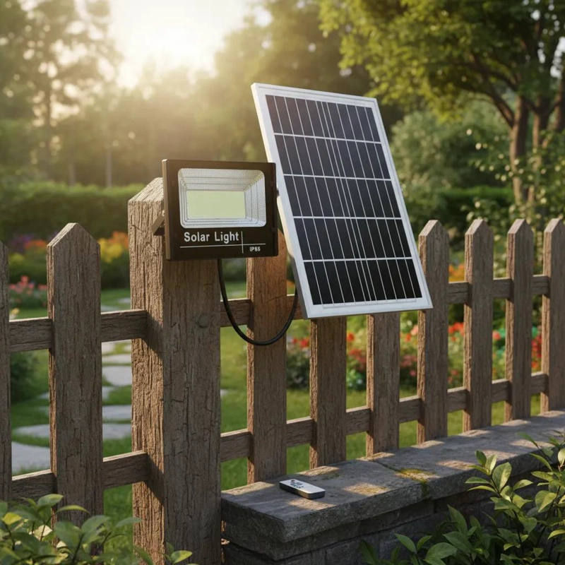 FOCO SOLAR 300W CON PANEL Y CONTROL REMOTO - 1
