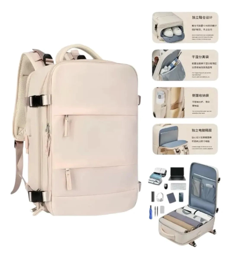 MOCHILA DE VIAJE 40 LITROS CON PUERTO USB - 5