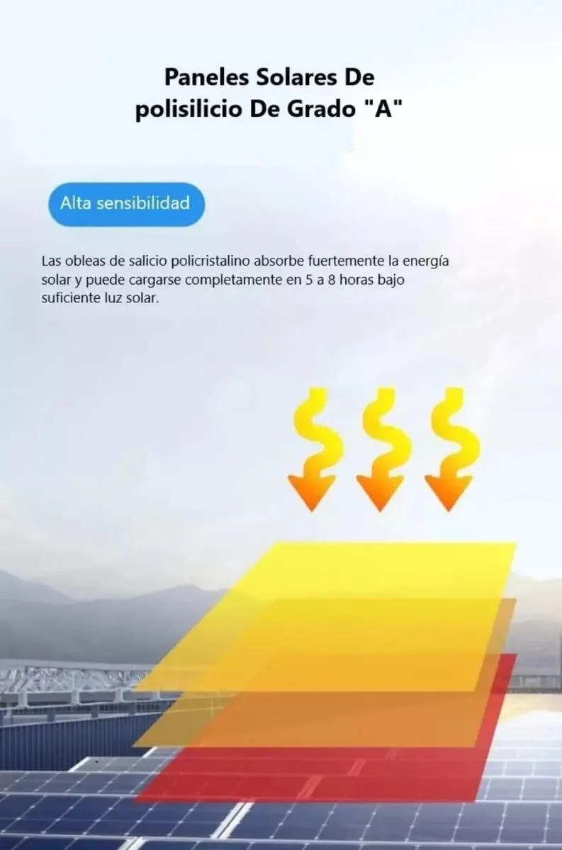 FOCO SOLAR EXTERIOR 400W CON PANEL SEPARADO - 4
