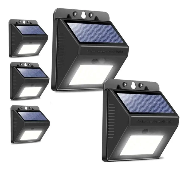 LAMPARA DE PARED SOLAR 30 LED EXTERIOR PACK 5 - 1