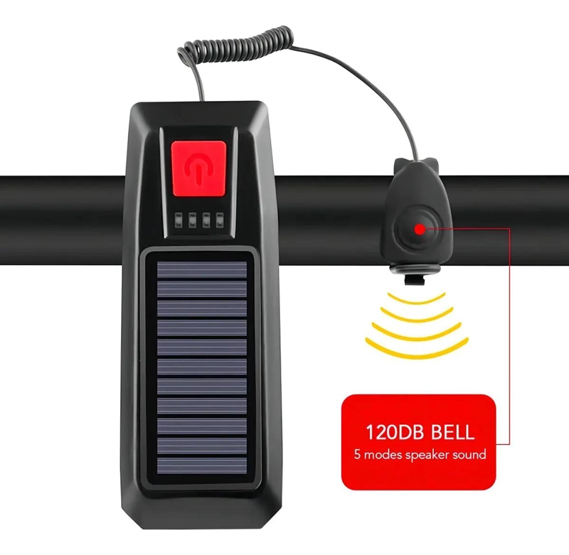 LUZ LED DELANTERA RECARGABLE PARA BICICLETA CON BOCINA - 4