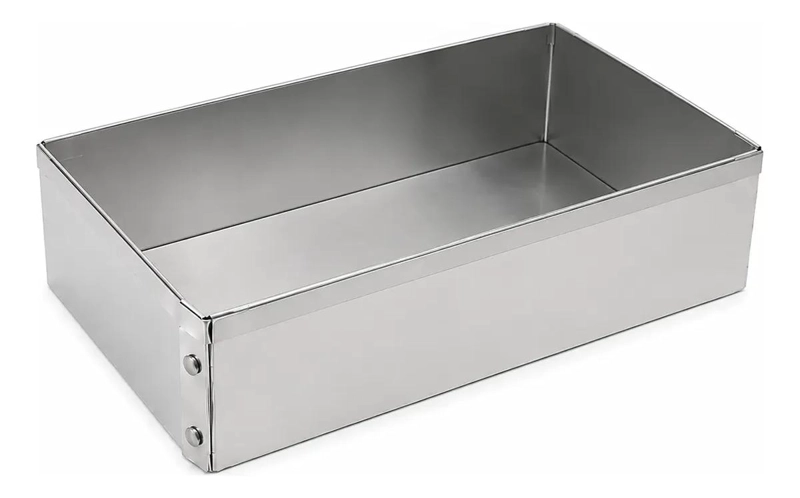MOLDE RECTANGULAR DESMONTABLE PARA TORTA DE ALUMINIO 30X20X10 CM - 2