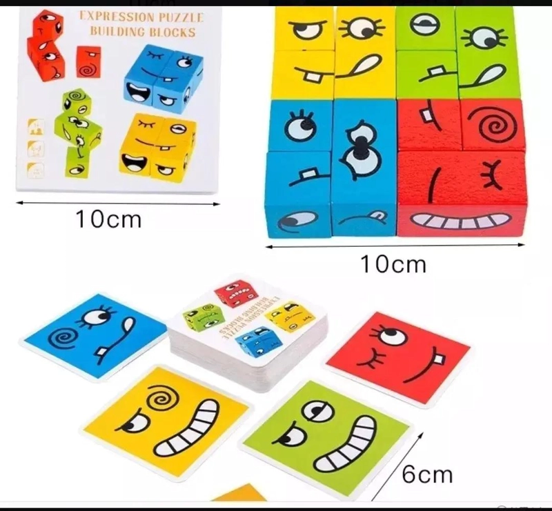 JUEGO DIDACTICO DE PUZZLE CON BLOQUES DE MADERA Y EXPRES - 3