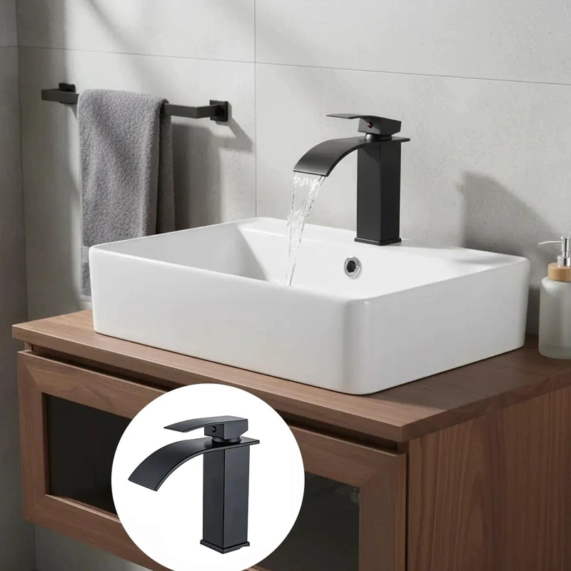 LLAVE MONOMANDO CASCADA PARA LAVAMANOS ACERO INOX - 4