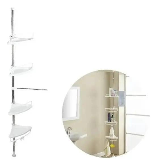ESQUINERO DE DUCHA AJUSTABLE CON 4 REPISAS MULTIUSO - 1
