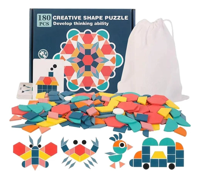 SET DE ROMPECABEZAS DE MADERA PARA NIÑOS 155 PIEZAS - 1