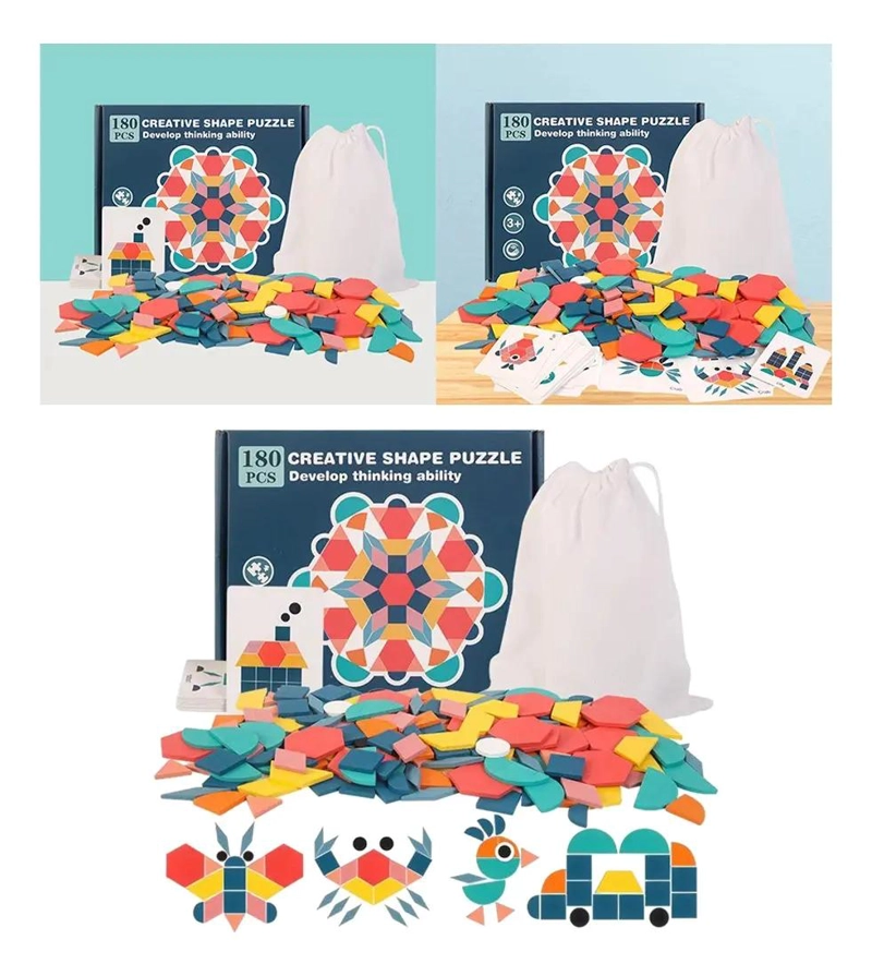 SET DE ROMPECABEZAS DE MADERA PARA NIÑOS 155 PIEZAS - 5