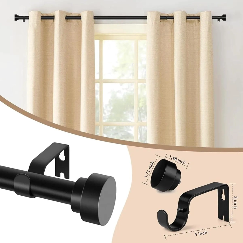 BARRAS DE CORTINA METALICAS AJUSTABLES 95-225 CM - 4
