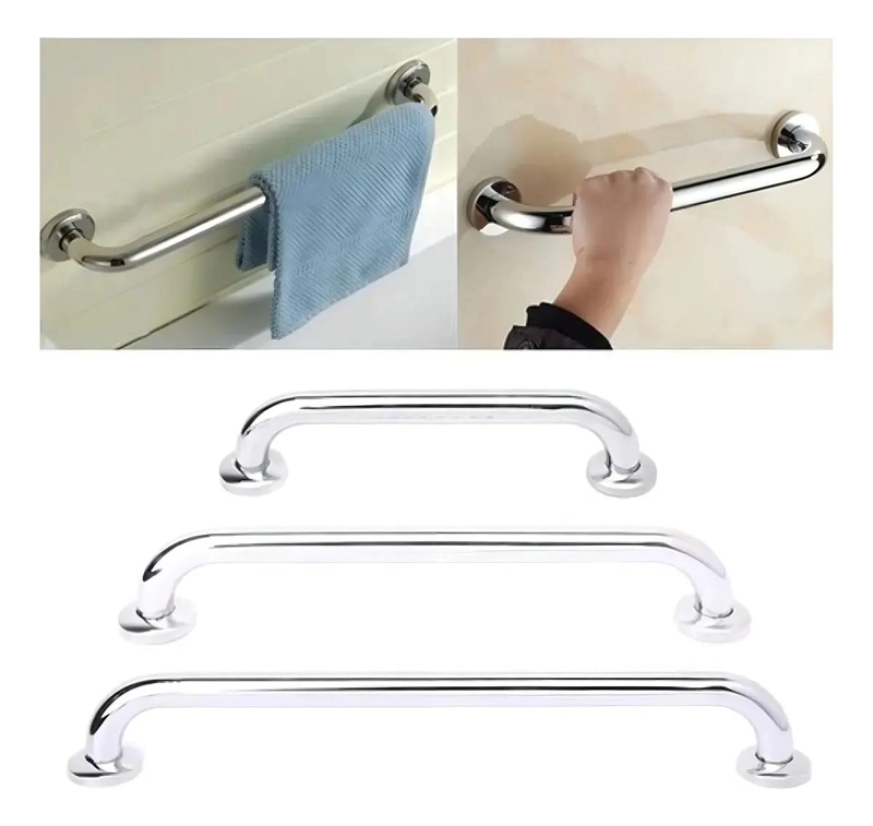 PACK 3 BARRAS DE SEGURIDAD PARA BAÑO ACERO CROMADO 30 CM - 3