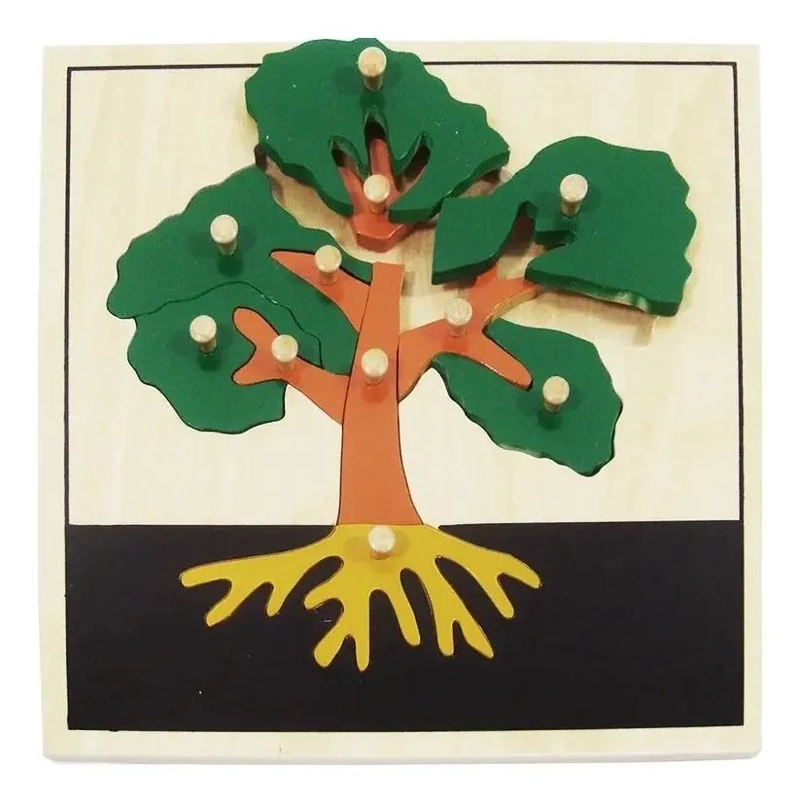 PUZZLE MONTESSORI ARBOL 11 PIEZAS PARA NIÑOS - 1