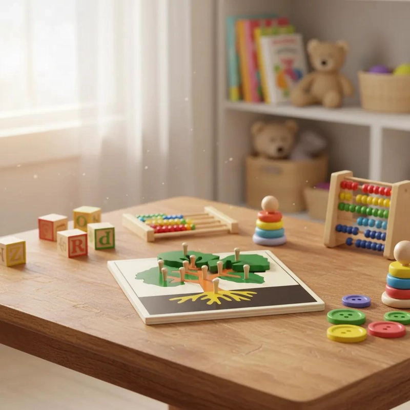 PUZZLE MONTESSORI ARBOL 11 PIEZAS PARA NIÑOS - 2
