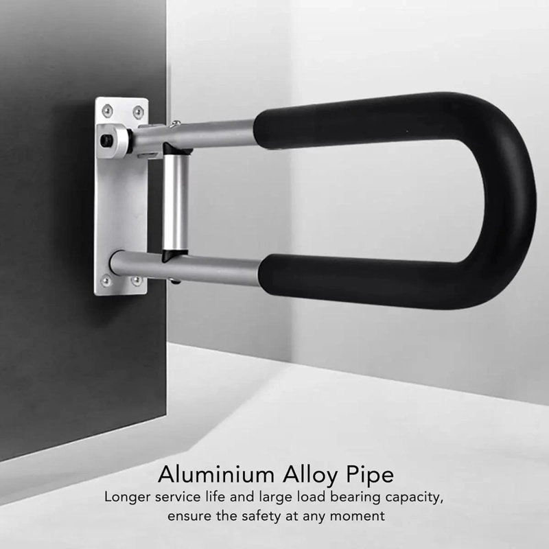 BARRA DE AGARRE PLEGABLE PARA INODORO 60CM ALUMINIO - 2