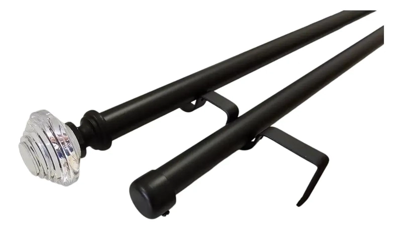 BARRA METALICA PARA CORTINA AJUSTABLE 120-210 CM - 1