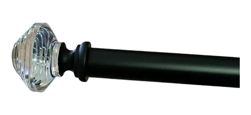 BARRA METALICA PARA CORTINA AJUSTABLE 120-210 CM - 2