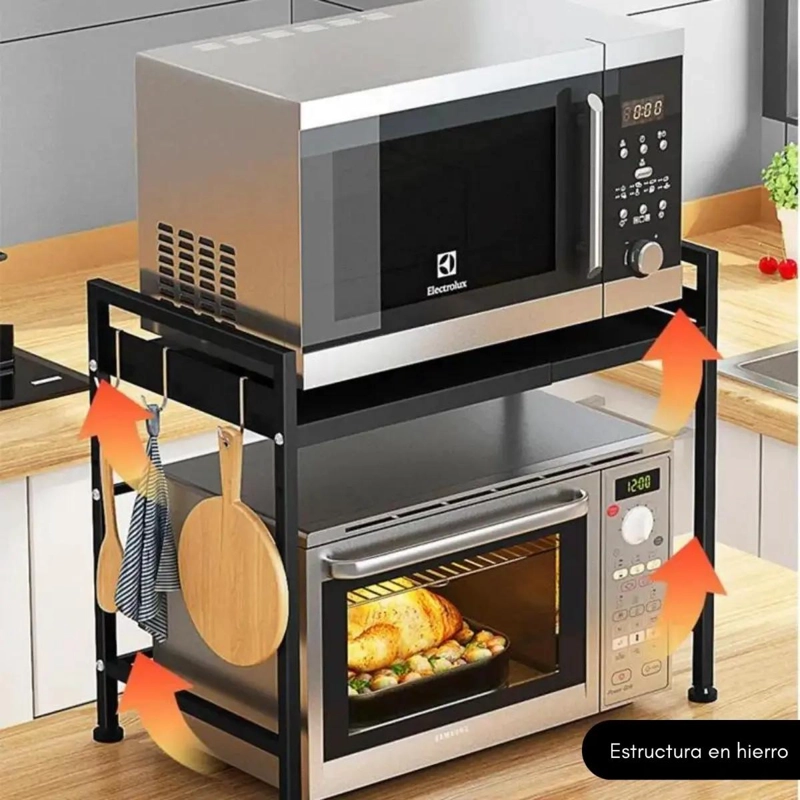 ESTANTE REPISA EXTENSIBLE PARA MICROONDAS Y HORNO - 2