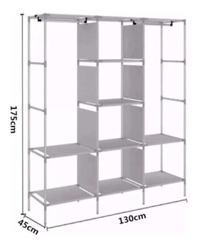 ARMARIO ROPERO GRANDE ARMABLE PARA BAÑO Y ROPA - 5