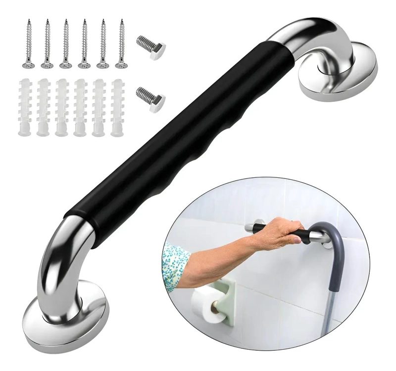 BARRA DE SEGURIDAD ANTIDESLIZANTE 50CM PARA BAÑO - 1