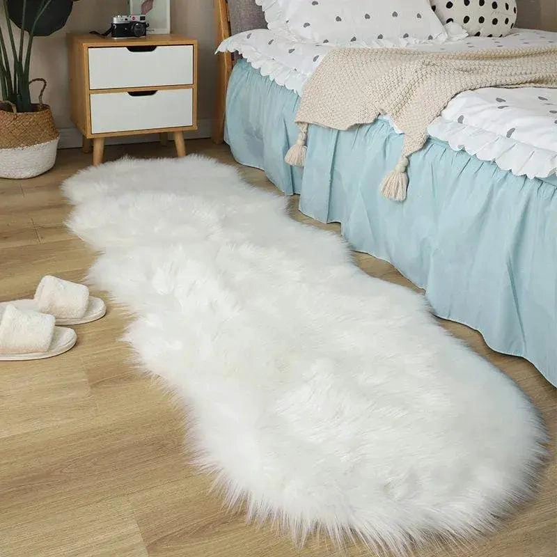 ALFOMBRA DE PELO DE OVEJA 60X180 CM PARA BAÑO Y PASILLO - 1