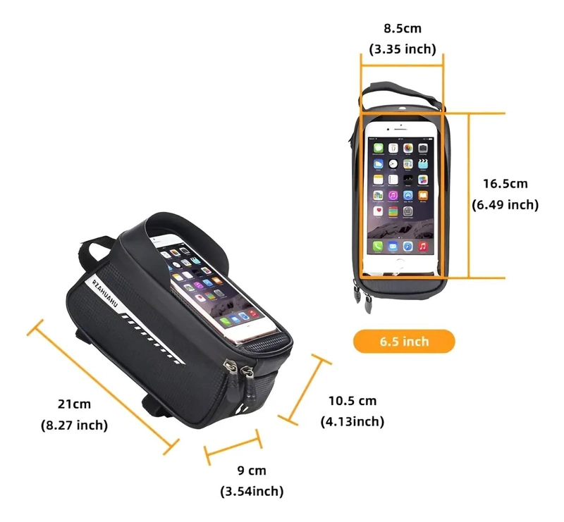 BOLSO IMPERMEABLE PARA BICICLETA CON CONECTOR AURICULAR - 2